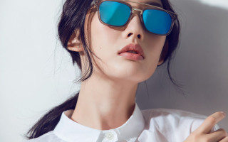 Woman sunglasses white shirt pose - chen lin free wallpaper