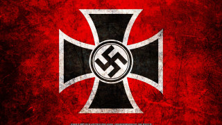 Red black wall cross hammer - adolf born free wallpaper