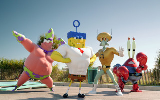 Cartoon characters parking lot fence - in the background free wallpaper for desktop