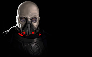Gas mask glowing eyes red - a man in a gas mask free wallpaper