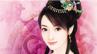 Woman flower hair necklace head - her hair and a necklace free wallpaper