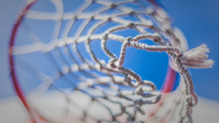 White red object blue sky - a circular object free wallpaper