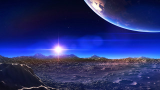 Distant planet earth horizon space - a distant planet free wallpaper