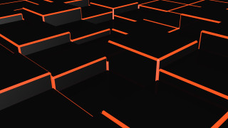 Black orange maze red light - c4d free wallpaper for desktop