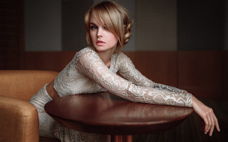 Woman lace dress artnouveau portrait - anka zhuravleva free wallpaper for desktop