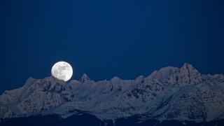 Full moon mountain night sky - full moon free wallpaper