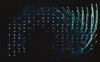 Spiral lines dots dark blue - white dot free wallpaper