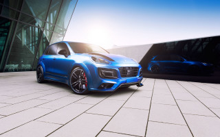 Blue car glass wall tiltshift - behance hd free wallpaper