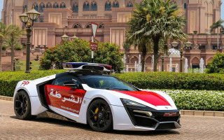 White red sports car clocktower - cyberpunk style free wallpaper for desktop