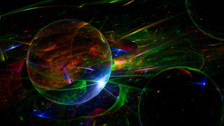 Multicolored sphere space art aurora - space free wallpaper for desktop