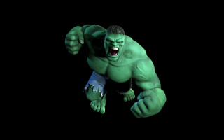 Green muscular male angry openmouth - a green creature free wallpaper