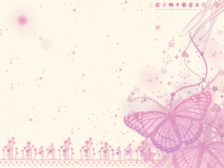 Pink butterfly stars background floral - a pink border free wallpaper