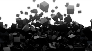 Flying black cubes modular constructivism - the air together free wallpaper