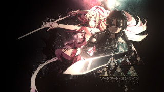 Anime characters swords black background 2 - sword free wallpaper
