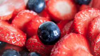 Close up berries water droplets - delaunay free wallpaper