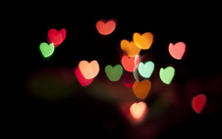 Blurry hearts dark love art - a blurry photo of a bunch free wallpaper