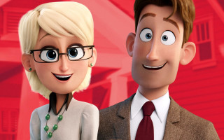 Couple red background house woman - doc hammer free wallpaper