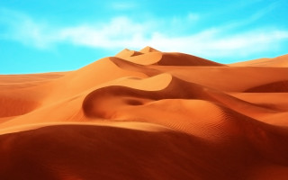 Desert blue sky clouds sand - the foreground free wallpaper
