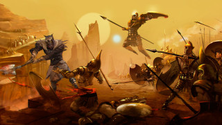 Desert battle heroes clint cearley - a desert area free wallpaper
