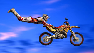 Cliff childs motorcycle trick flying - his foot free wallpaper