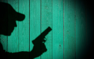Shadow gun green wood black - noir free wallpaper