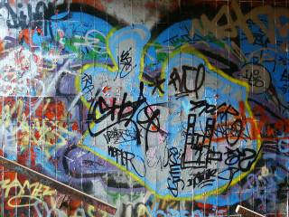 Graffiti wall staircase background image - a wall free wallpaper