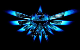 Blue black abstract bird star - abstract design free wallpaper for desktop
