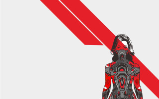 Futuristic woman cyberpunk arc flag - arrow free wallpaper