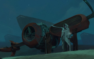 Woman white dress giant object 2 - artstation hq free wallpaper