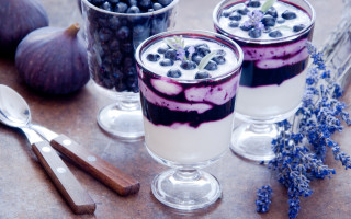 Dessert glasses fruit spoon table - byeon sangbyeok free wallpaper