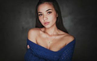Elina karimova blue top freckles - freckle free wallpaper