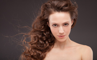 Blowing hair portrait brown eyes 2 - elizabeth polunin free wallpaper