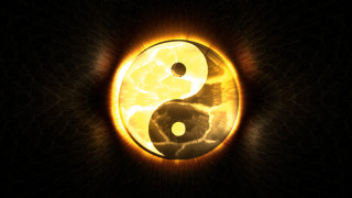 Yin yang fire smoke moon - yang symbol free wallpaper