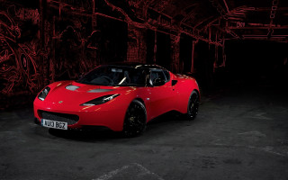 Red sports car graffiti dark - a dark garage free wallpaper