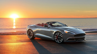 Silver sports car beach sunset 4 - ahmed yacoubi free wallpaper