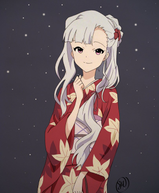 Woman kimono night sky stars - a night sky free wallpaper