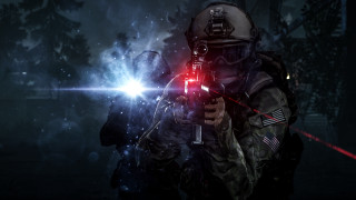 Soldier laser dark forest smoke - cinematic 4k wallpaper free wallpaper