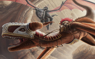 Dragon demon horse battle fantasy - fantasy concept art free wallpaper
