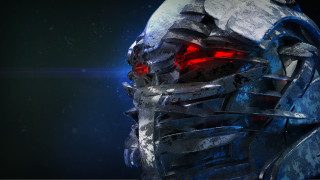 Futuristic robot red eyes metal - a futuristic looking robot free wallpaper