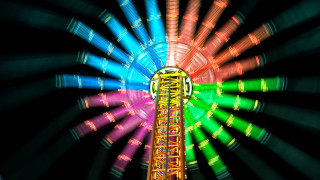 Ferriswheel motionblur citylights skyscraper library - a ferris wheel free wallpaper
