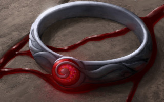 Red white ring swirled embellished - a red circle free wallpaper for desktop