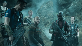 Men guns cave smoke rocks - behind them free wallpaper for desktop