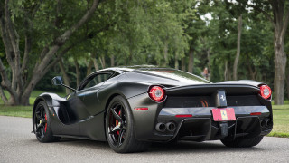 Black sports car parked road 5 - a park area free wallpaper for desktop
