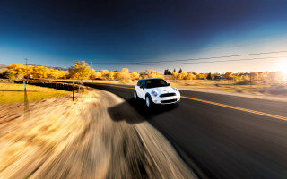 White car road forest sky - a sky background and a sun free wallpaper