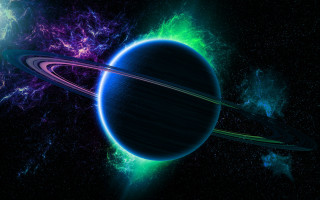 Planet ring space stars dust 2 - the space free wallpaper