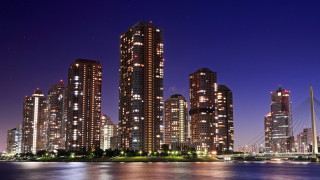 Tokyo city skyline bridge river 4 - aya goda free wallpaper