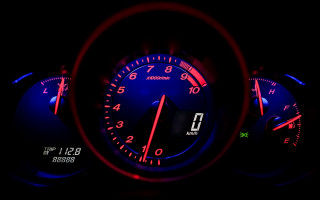 Speedometer night lights precisionism rendering - ƒ 1. free wallpaper