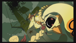 Pirate ship giant squid cartoon - back free wallpaper for desktop