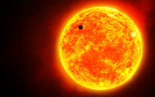Bright yellow sun black dot - a. hardy free wallpaper
