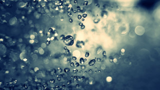 Water droplets window blurry moon - particle free wallpaper